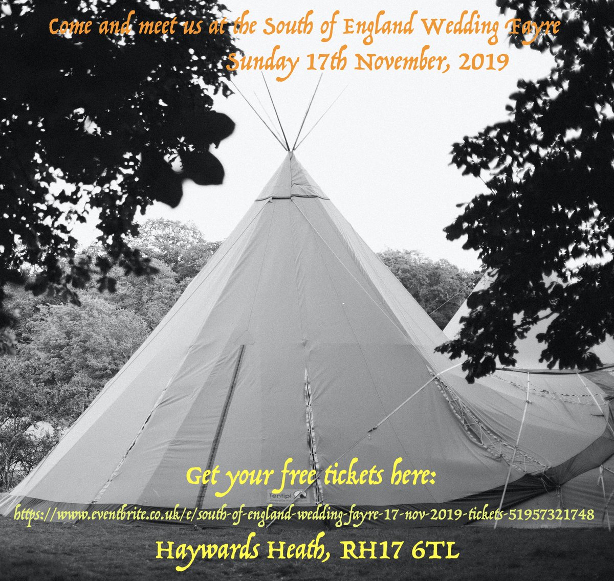 Come and see our tipis and meet our friendly team at the South of England Wedding Fayre on Sunday 17th November. 
Book your free ticket here
eventbrite.co.uk/e/south-of-eng…

soeweddingfayre.com