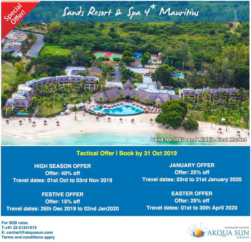 Akqua_Sun_Group's tweet photo. #SandsSuitesResortandSpa is a 4-star #deluxe all Suite #hotel situated in #Wolmar, on the west #coast of #Mauritius. With its 92 #spacious suites, 3 #restaurants, #spa
#travel #travelagent #vacation #holiday https://t.co/p6mKWS2Ggs