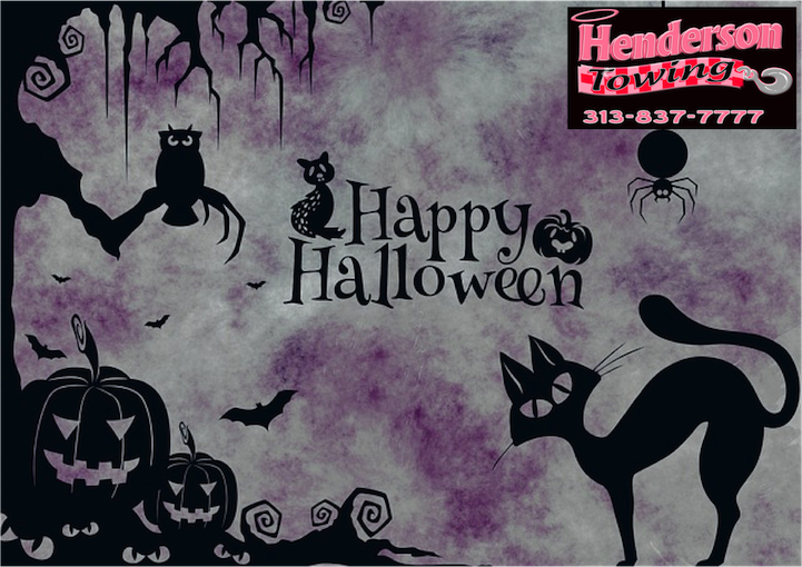 TowHenderson's tweet photo. May you enjoy a fun, safe, and spooky Halloween from all of us here at Henderson Towing. https://t.co/fC0DgDBrSa 

#happyhalloween #hendersontowing #towingservice #towingcompany #towingsouthfield #towingdetroit #affordabletowing #roadsideassistance https://t.co/nTkGNAIddb