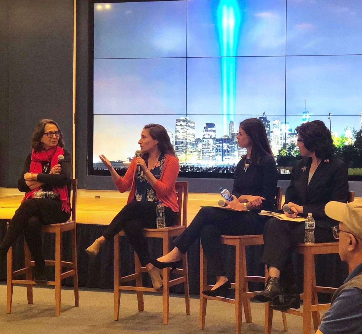 Dr. Joan Reibman, Medical Director of the #WTCHealthProgram Survivor Program; Lila Nordstrom, #Stuyhealth, and Jordy Feldman and Stephanie Landau from the 9/11 Victim Compensation Fund presenting at UFT HQ as part of our outreach to NYC Public School survivors.