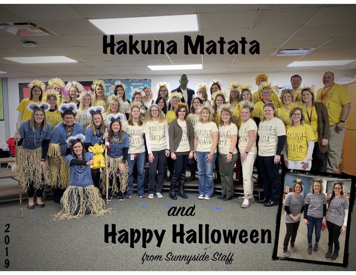 MarkoJackie's tweet photo. Happy Halloween from @PCSD_SS staff!!  #hakunamatata https://t.co/uUVFOX1MOP