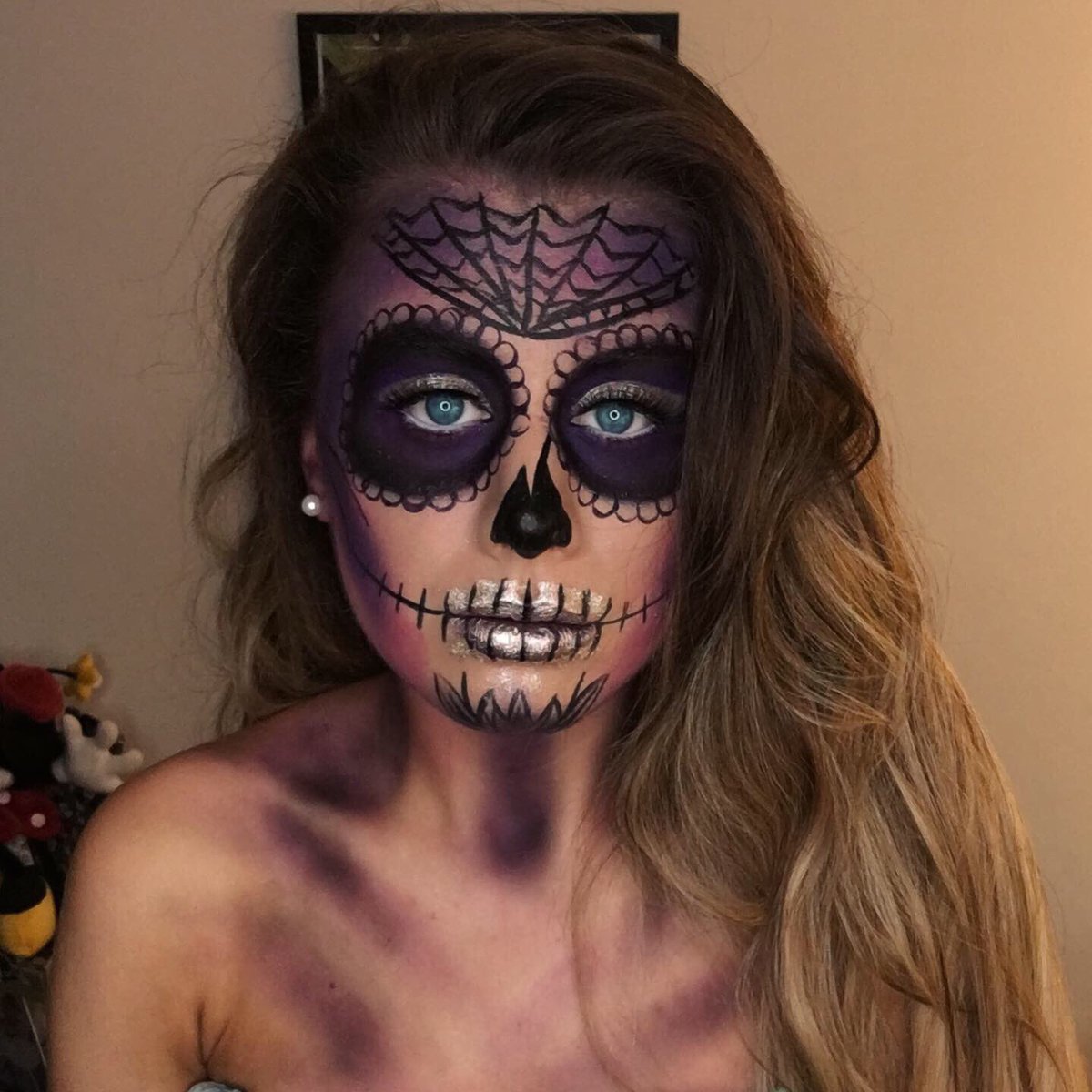 CSingletonxo's tweet photo. #HappyHalloween!! 💀💜 (my first time ever going out of my comfort zone and doing something like this!) #notperfectalwaysme 💜 https://t.co/qy8lfWVLtO