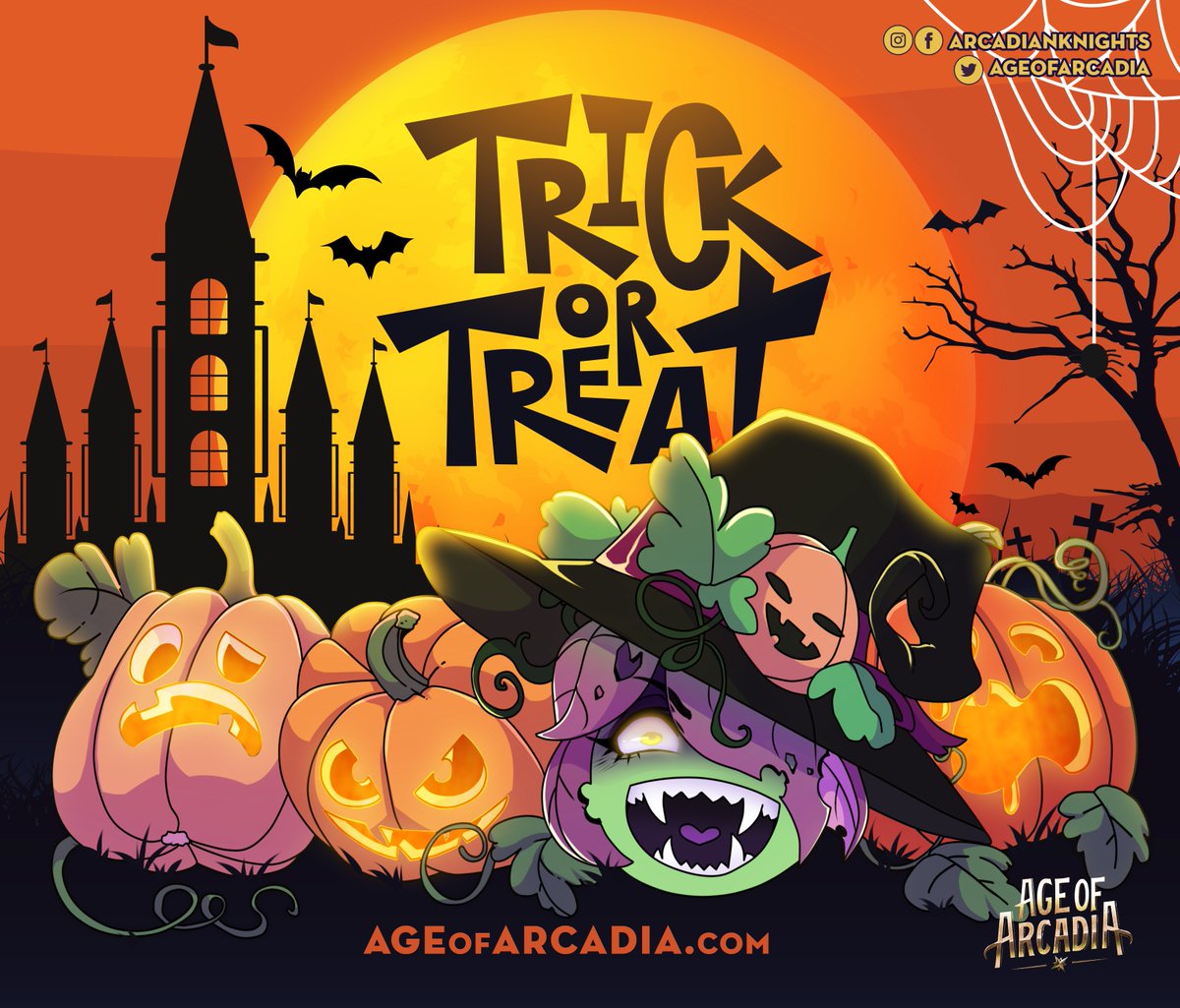 AgeofArcadia's tweet photo. HAPPY HALLOWEEN from Age of Arcadia! 

Have fun. 

Fill up on candy. 

Remember to both trick AND treat. 

And always stay spooky! 

#Halloween #halloween2019 #HappyHalloween #AgeofArcadia #comics #webcomic @WebcomicUpdates #trickortreat #trickortreating https://t.co/NUBaEcxTct