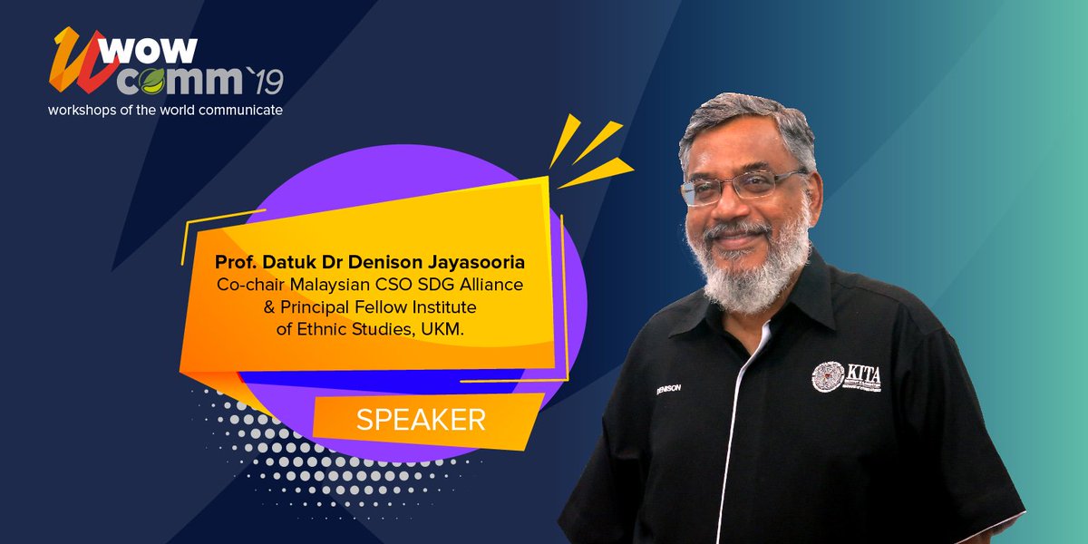 gowowcomm's tweet photo. Hear from Prof Datuk Dr Denison Jayasooria at #GoWOWComm2019, a conference on #Communication and #BusinessSustainability.

🗓5 Dec 2019
📍Putrajaya Marriott Hotel

Want to know more? Visit https://t.co/zkmDJk30nP!

#SaveThePlanet  #PublicRelations #MediaRelations #zerowaste #ukm https://t.co/0NqiAc56Hx