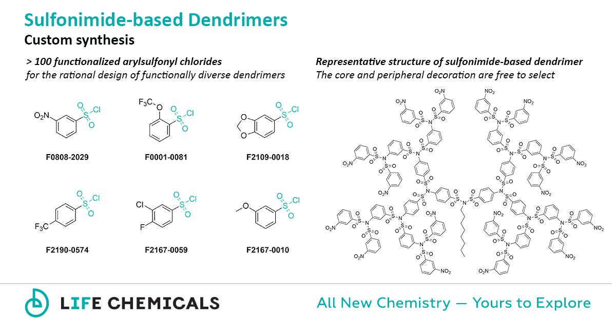 Arylsulfonyl chlorides for custom synthesis of dendrimers by Life Chemicals