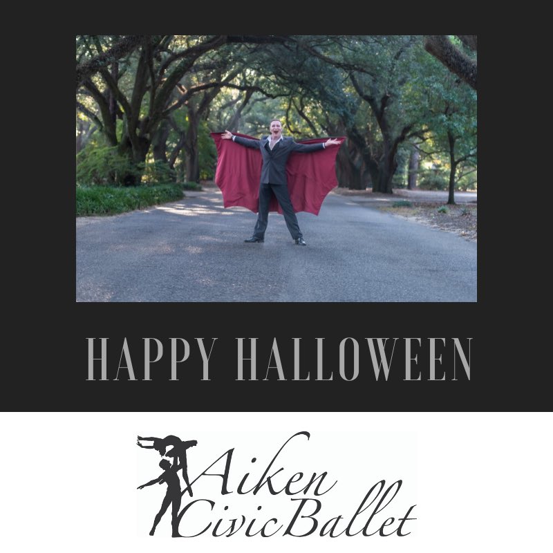 Happy Halloween from all of us at the Aiken Civic Ballet! We had so much fun performing Dracula for you all and hope to see you at Nutcracker in December. Photo credit: ⁦<a href="/APGouge/">AP Gouge</a>⁩