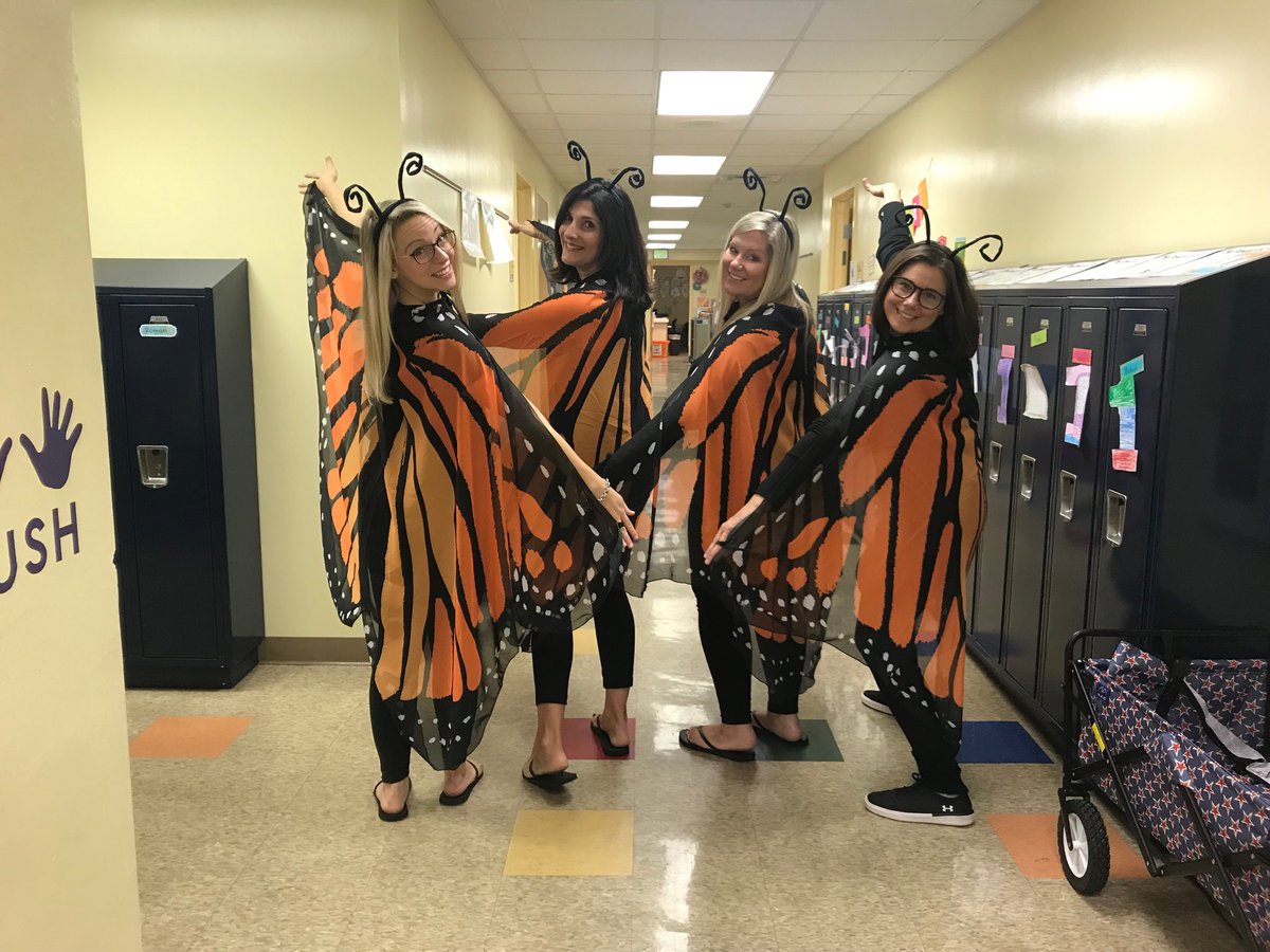 LynneSpalding1's tweet photo. Happy Halloween Monarch Style! @AEchoEnvEdAACPS #first grade #monarchbutterfly #sunsetelementary https://t.co/ihHz9ZR0KU