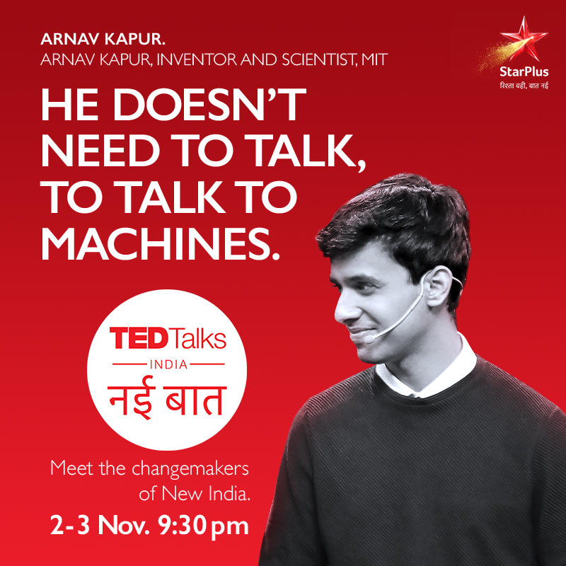 StarPlus's tweet photo. Watch Arnav Kapur speak about the next big revolution coming up!
#TEDTalksIndiaNayiBaat, Starts 2nd Nov, Sat-Sun at 9:30pm on @StarPlus, @hotstartweets @TEDTalks @NatGeoIndia and @StarWorldIndia

#ArnavKapur https://t.co/BUm8Ehyu0k