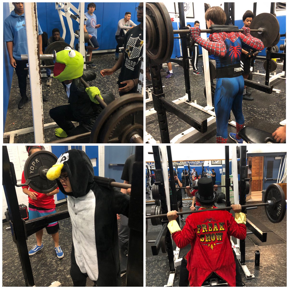 Squatober has officially ended with a #PRparty....Have you set your next fitness goal? #Spiritweek #CostumeDay #homecoming2019