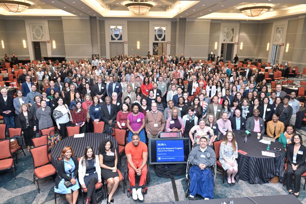 Group photo of the All of Us Research Program community at the October Face-to-Face Meeting. 