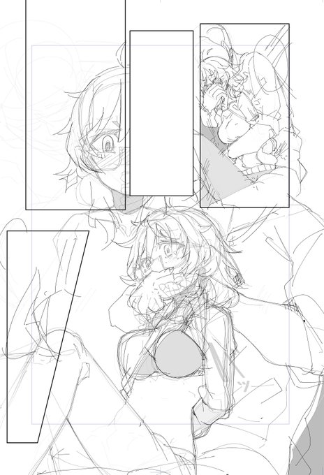 冬コミ下描きひどいめにあう荒木比奈 