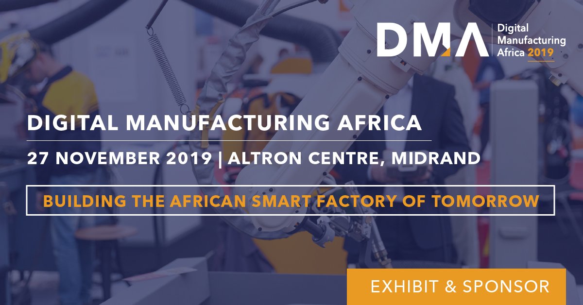 ITNewsAfrica's tweet photo. @DigiManAfrica is the meeting place for Africa's biggest digital manufacturing players. Join them on the 27th November 2019 at Altron Conference  Centre, Midrand. 

 Register, sponsor or exhibit by visiting: https://t.co/FanSitsQLV

#DigitalManufacturingAfrica https://t.co/dqbkb4Ej37