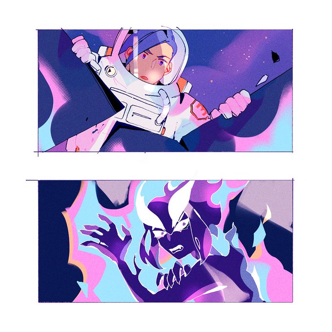 space man meets firebug alien *gestures vaguely* au 