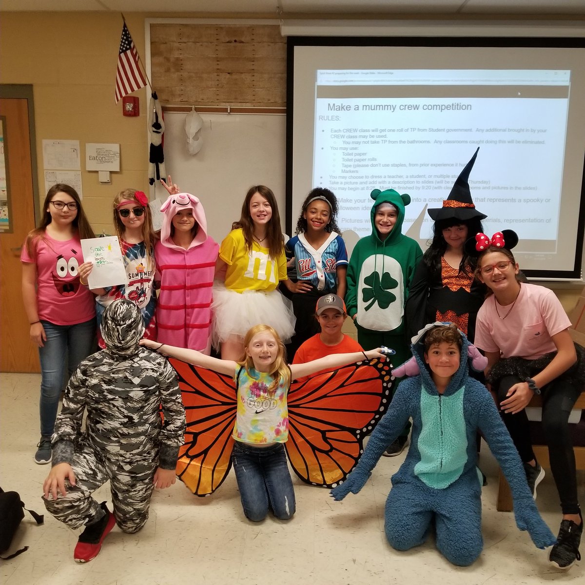 markeatoninky's tweet photo. Eaton's CREW class is full of (costumed) characters! https://t.co/2svr7KisRh