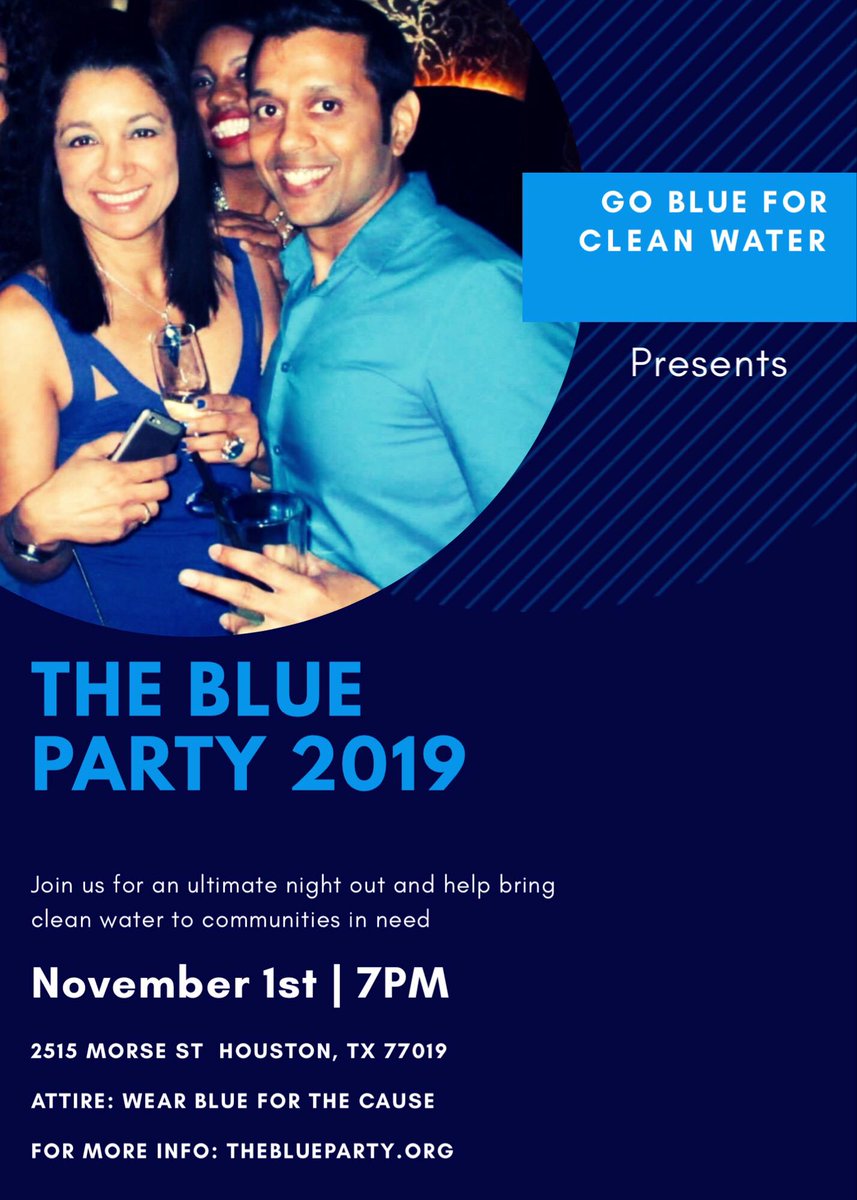 T1Texas's tweet photo. TAG A FRIEND TODAY!!! The Blue Party
Buy one ticket and get ONE TICKET FREE!
Help us spread the word!!! π£
https://t.co/Yk2ti2u0eZ - @GoBlue4CleanH2O
Go Blue For Clean Water ππ¦
#Houston #hounews #HoustonTX #htown #Texas #TX #MyHouston #GoBlue4CleanH2O #DJSBU #waterchallenge https://t.co/s3zZOVcDgi