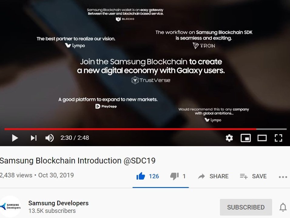 Wow! 😍Lympo has been introduced in official #SDC19 video, check this out! #lympo #TRON @SamsungMobile @LympoApp @Tronfoundation
 
youtu.be/vgI1DbH1gFc