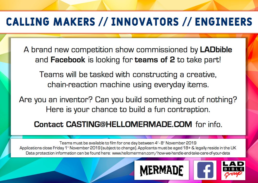 #innovators #makers #ladbible #facebook #creative #chainreaction #machine #casting #beontv #apply #lastchance #contraption #create
