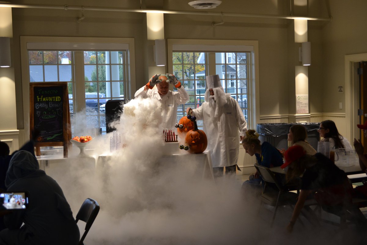 Happy Halloween! Our very own Chef Bill helped lead a spooky and delicious "experiment" after our annual parade! #tenacretraditions #flikisdining