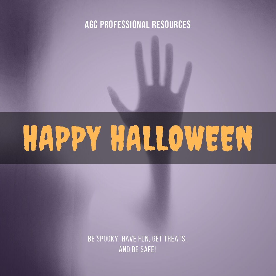Trick or Treat? AGC wishes you a Happy Halloween! Keep an eye out for those little ghouls and goblins tonight.
👻🧛‍♀️🧟‍♂️🎃🍬
