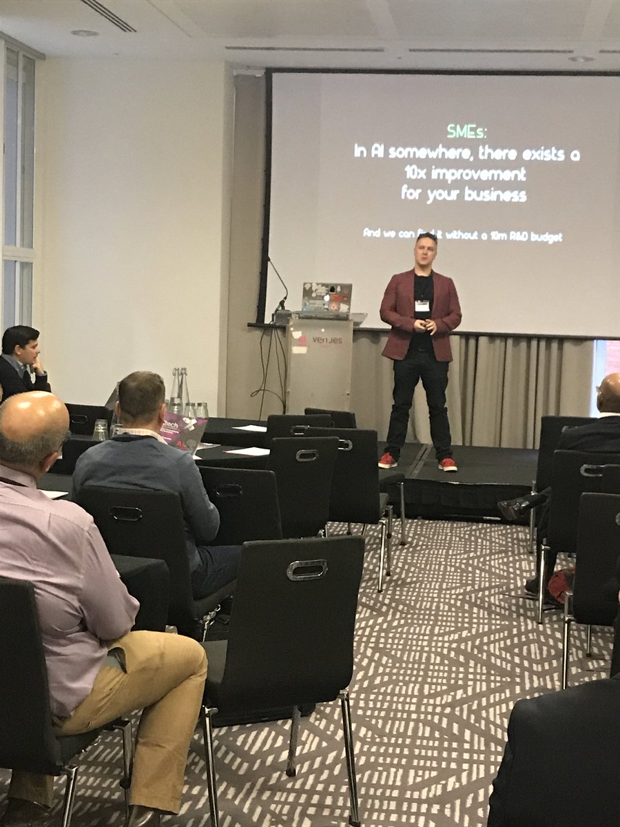 CXtechEvent's tweet image. Here is Peet Denny, Founder &amp;amp; Consulting CTO, brum.ai presenting on Starting a successful AI capability in your business
#AI #ML #ArtificialIntelligence #intoAI #Machinelearning #Deeplearning #Datascience #ComputerVision #Robotics