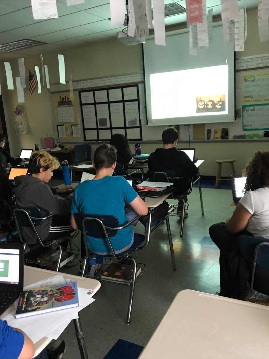 Lights off ✅ Spooky Halloween music ✅ Talented writers creating spooky stories ✅ Happy Halloween! #gkcogs