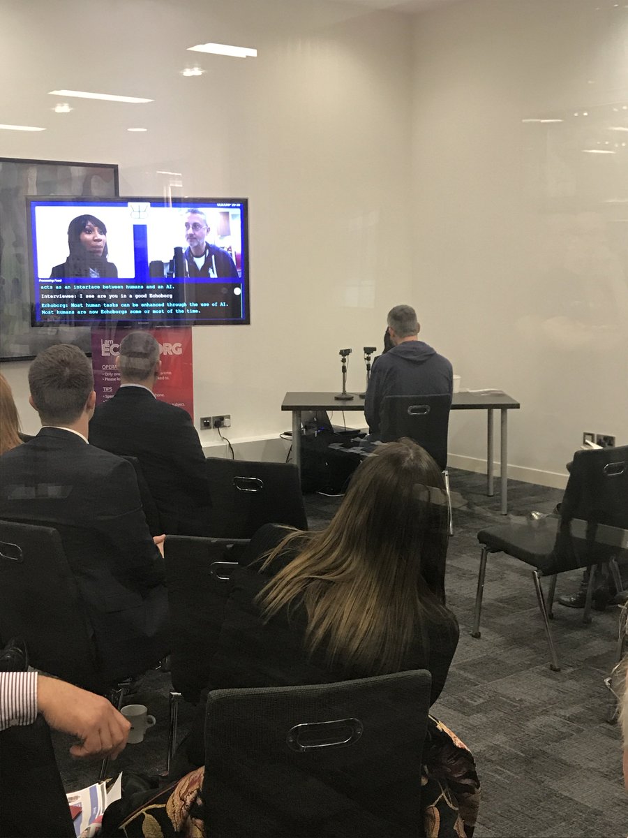 CXtechEvent's tweet image. Now it’s time for ECHO BORG session 2! It offers the opportunity for humans to talk with award winning and internationally renowned “best humanlike ChatBot” Mitsuku under the helpful gaze of its designer, builder and maintainer Steve Worswick  #intoAI