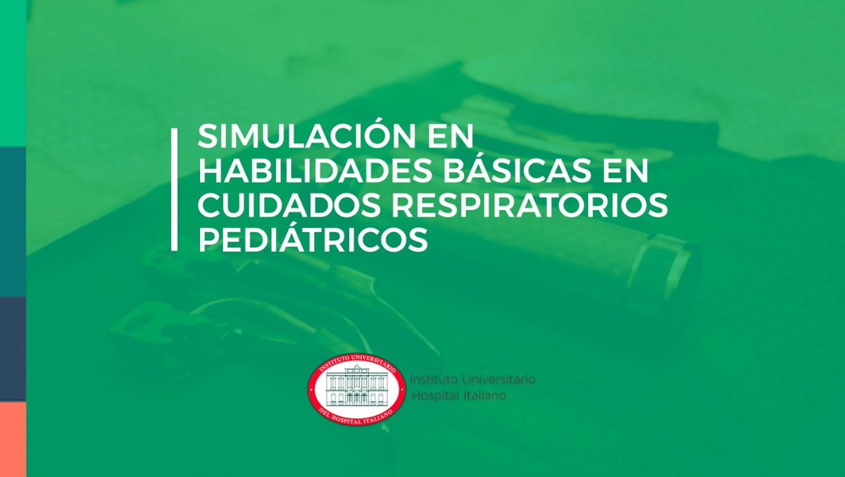 Jornadas en simulación 

➡️29 de noviembre 
➡️inscripciones : postgrado@hospitalitaliano.org.ar
📢Últimos cupos