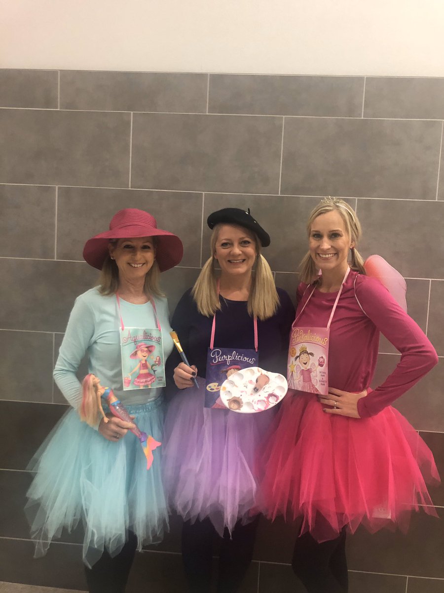 lshipley2ndgr's tweet photo. Storybook Character Day at LLE! “Have a fabulous day” from Aqualicious, Purplicious, &amp; Pinkalicious. @LindaLyonES https://t.co/ktOf3n3Blo