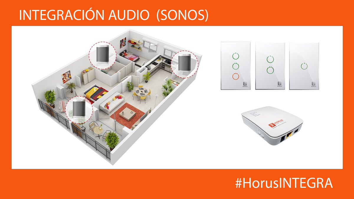 HorusAutomation's tweet photo. Ya está Disponible Nuevo Capítulo de #HorusINTEGRA acerca de Integración de Audio @Sonos a Nuestra Solución de Automatización Domótica! https://t.co/rWLYvaRYsD @ZWave_Alliance @MiOS_LTD https://t.co/1Bc8iGKL9F