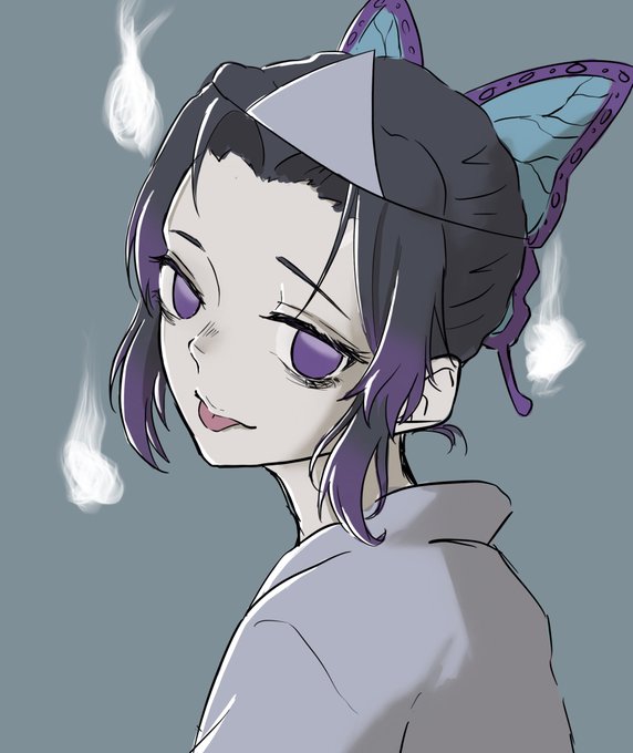 飛成/hinari🐯💜依頼⭕さんがTwitterに投稿した胡蝶しのぶ(鬼滅の刃)のイラスト。