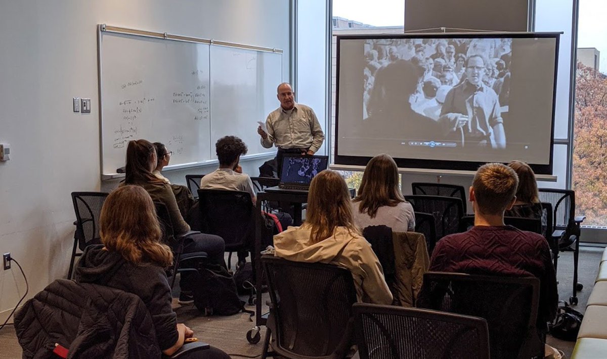 Special thanks to former Arts &amp; Science professor Dr. Bob Henderson for returning to the Program yesterday! Dr. Henderson shared with students rare footage from a 1971 mountaineering pilgrimage through the Himalayans.