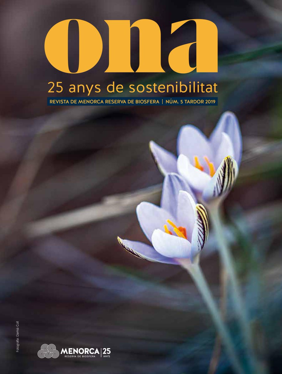MenorcaBiosfera's tweet photo. La cinquena edició de la revista ONA ja disponible! 
En aquest número trobareu temes de #renovables #residus #EducacióAmbiental #biodiversitat i més! Info i versió digital aquí https://t.co/HJWCRHupBg

L'espectacular foto de portada és d'en @Damiacoll 

#Menorca #ReservaBiosfera https://t.co/pP62aN8X6m