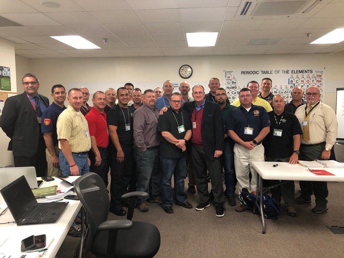 Todd Andrews and Jonathan Brown traveled to the National Fire Academy in Emmitsburg, Maryland for Special Operations Management training.  They are pictured with their class and United States Fire Administrator G. Keith Bryant. #JFD #johnsonfiredepartment #nationalfireacademy
