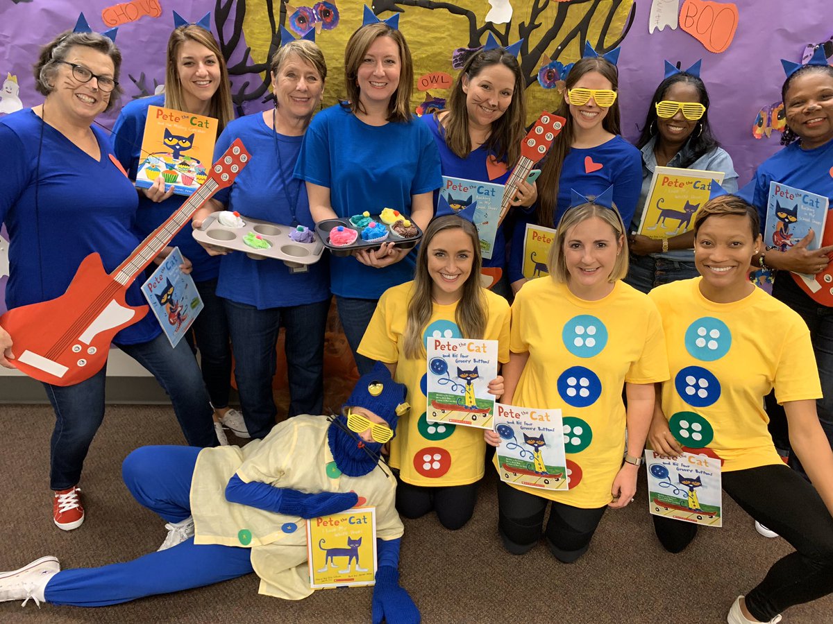 Happy Halloween from the <a href="/trinityatl/">Trinity School</a> Pre-K Pete The Cat crew! #trinitylearns #halloween2019 #ILoveMySchool #ILoveMyTeam #PreKRocks
