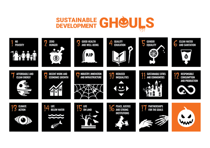 GlobalGoalsUN's tweet photo. Happy #Halloween! There's nothing scarier than a world where we fail to achieve the #2030Agenda.

It’s time we step up action to meet the #GlobalGoals, #ForPeopleForPlanet. https://t.co/XM6BpuuT7d https://t.co/x5IDdu56aN