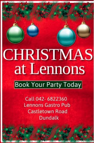 LennonsPub's tweet photo. 🎄Any plans for the festive season?🎅🎄Never too early to book your party. #LouthChat #SeamsCloud 
🎅😍 🍷🍴🍸🥂✨ 
Call 042- 6822360. https://t.co/STDsLrJfgJ