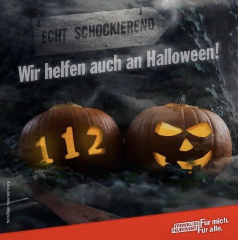 kfv_slfl's tweet photo. Wir wünschen Euch allen ein schönes „Horror“ Halloween 😉

Natürlich sind unsere Feuerwehren auch heute gut Notfälle da 😉

#KFVSL
#Feuerwehr 
#Ehrenamt https://t.co/vxUTn3E2C1