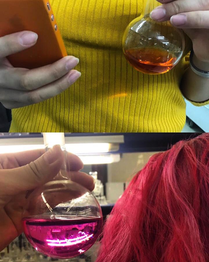 gooloogooloo2's tweet photo. Highly conjugated compounds are our everything 🌻🌺#organicsynthesis #labroutine https://t.co/PXRvIgcyYc
