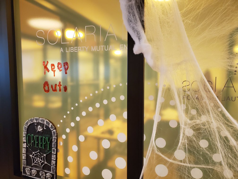 Our office has a spooky vibe today… #HappyHalloween from Solaria Labs!