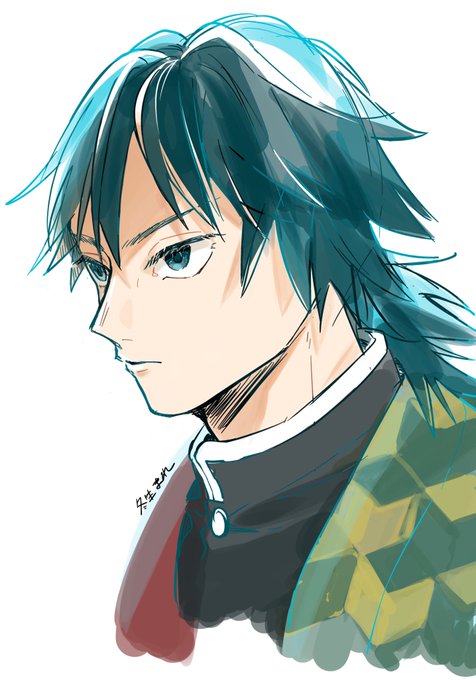 冬生まれさんがTwitterに投稿した冨岡義勇(鬼滅の刃)のイラスト。