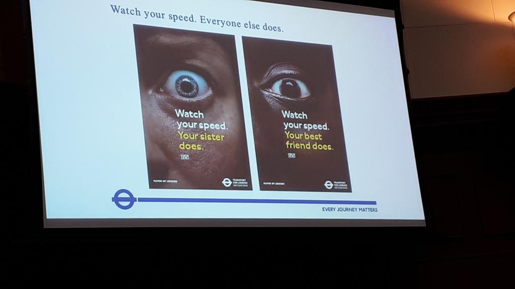 Behaviour change on social proof 're sense of social standing in families, social groups. 60% felt uncomfortable when driven too fast but a third felt uncomfortable saying so #VisionZeroLDN #20splenty speed matters
