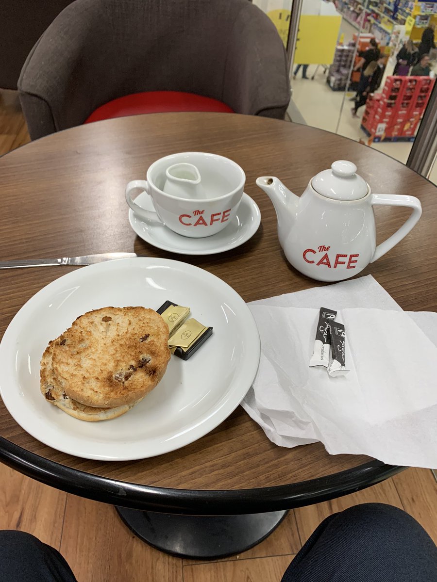 Hit the big time toasted tea cake at Tesco’s in Widnes..  English living at its best.