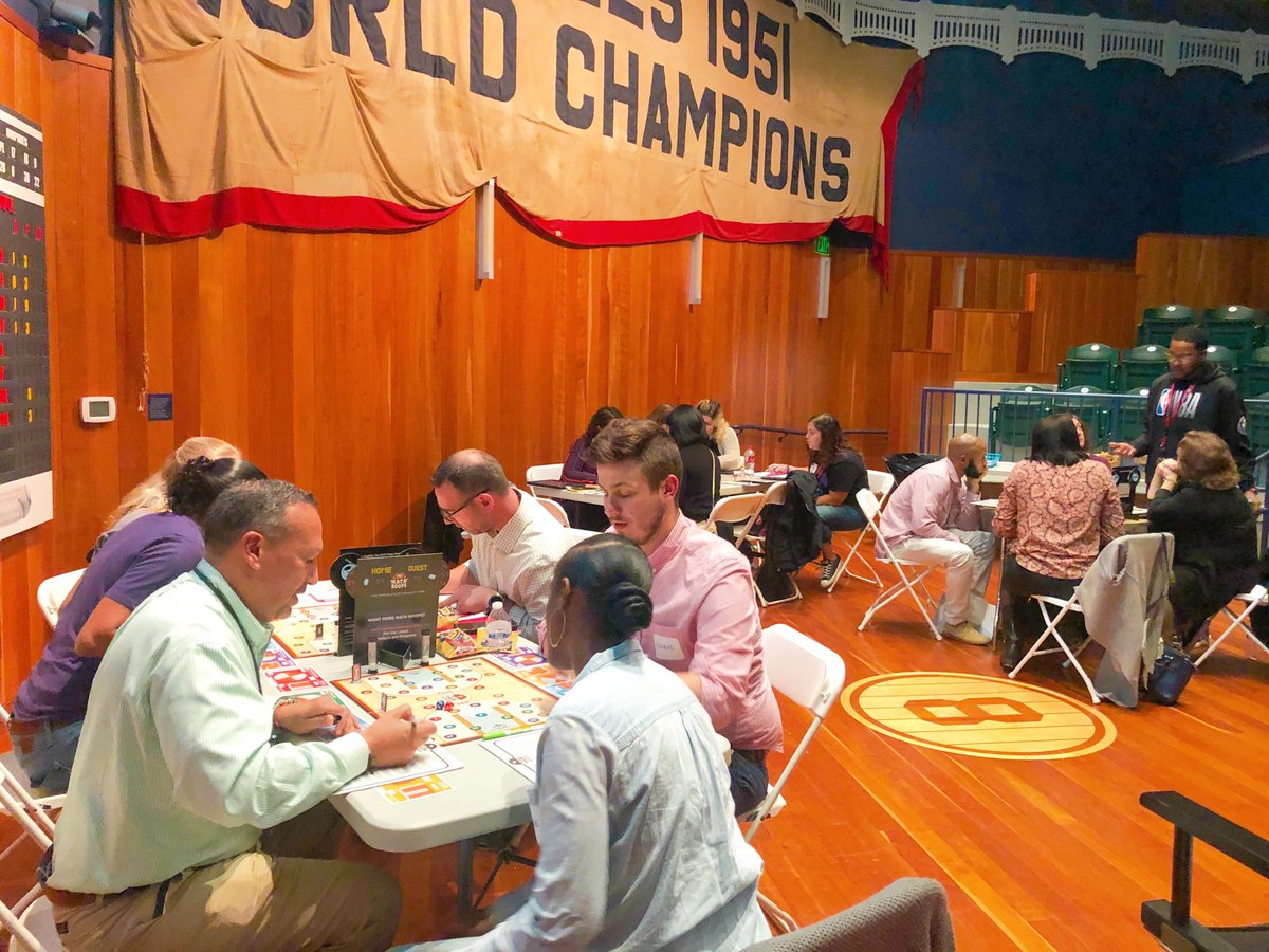 Excited to host 30 math teachers here for our new partnership with @NBAMathHoops, a community program that allows students to learn fundamental math skills through basketball.