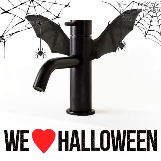 The Bat Tap was the one gadget Batman overlooked!! Happy Halloween from Arte Form 🎃👻🕷🕸🦇 #blacktaps #bathrooms #halloween #batman