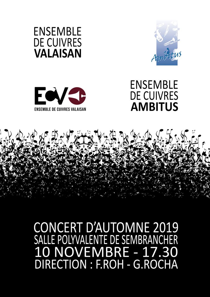 A vos agenda pour le concert d'automne de l'<a href="/ecv_brass/">Ensemble de Cuivres Valaisan</a> !