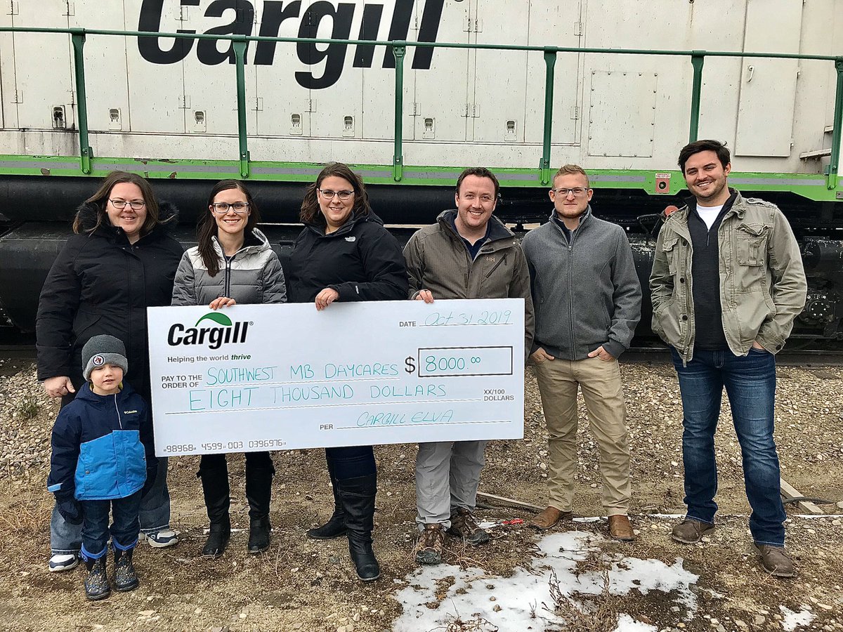We at Cargill are proud to support our local communities. Thanks to the generous support of our partner <a href="/syngentacanada/">Syngenta Canada</a> we are able to give back to causes that leave a positive impact in our surrounding communities. We are donating money to our local daycares #agproud