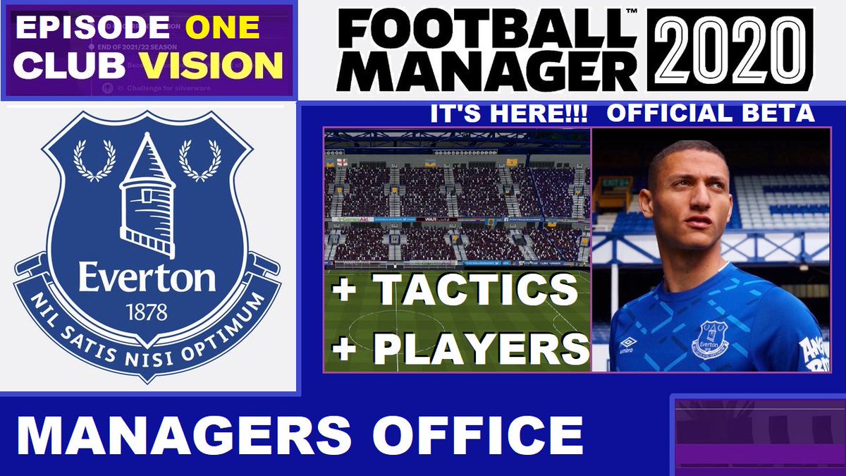FM3032's tweet photo. We are off and running quicker than Richarlison's stats in #FootballManager2020! 😂 #FM20Beta The Everton Project Begins! Episode 1 Online Now! Enjoy guys, let's paint Merseyside Blue💙⚽️🙌https://t.co/TIEEFhNtlQ #footballmanager #FM20 (Note: Episode 2 up a bit later on this eve) https://t.co/64KDDQZXP2