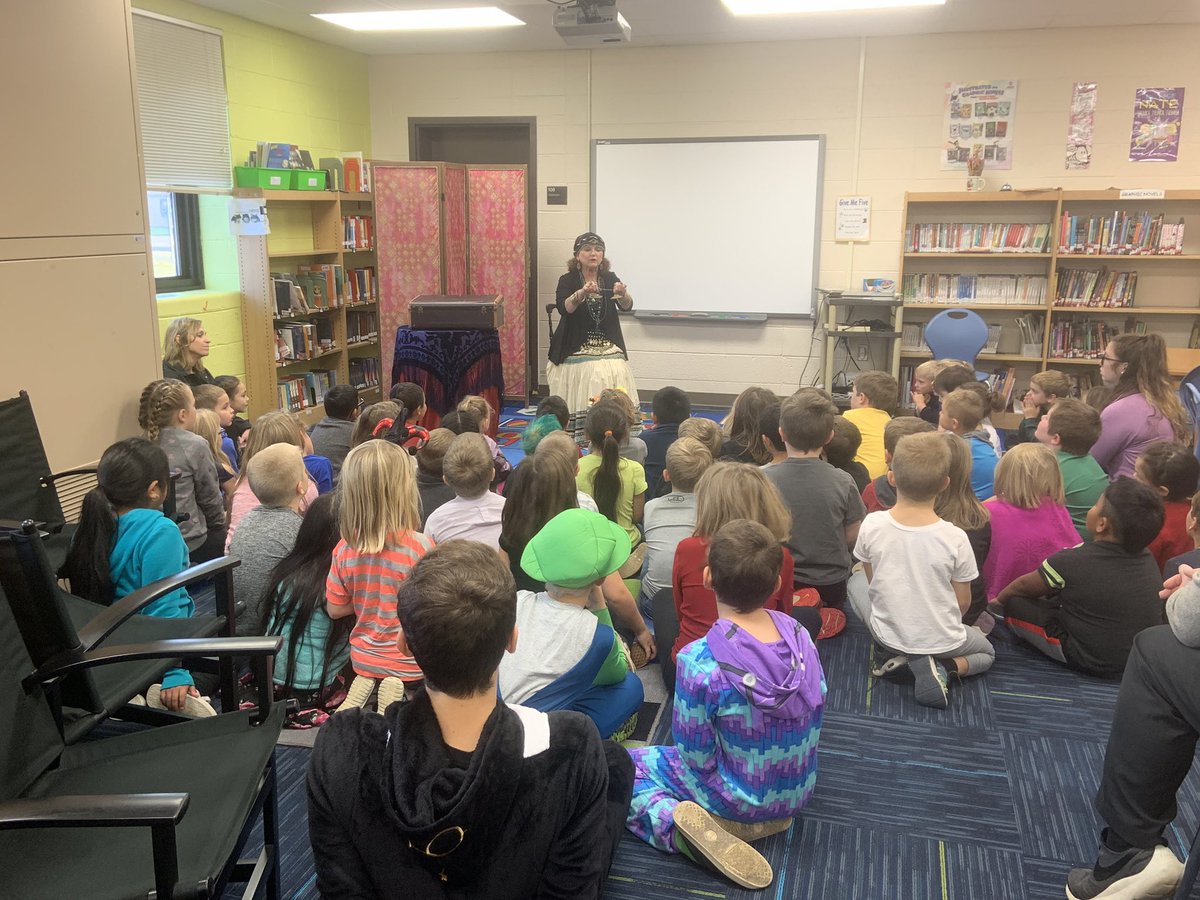 MaryBegley2's tweet photo. Happy Halloween! Madame Lanita delighted us with scary storytelling, Ms. Deb served up a spooky breakfast and lunch and we ended the day with a parade through the community! @downsvilleES #downsvilletigers #downsvillekind https://t.co/CMm0F8c04n