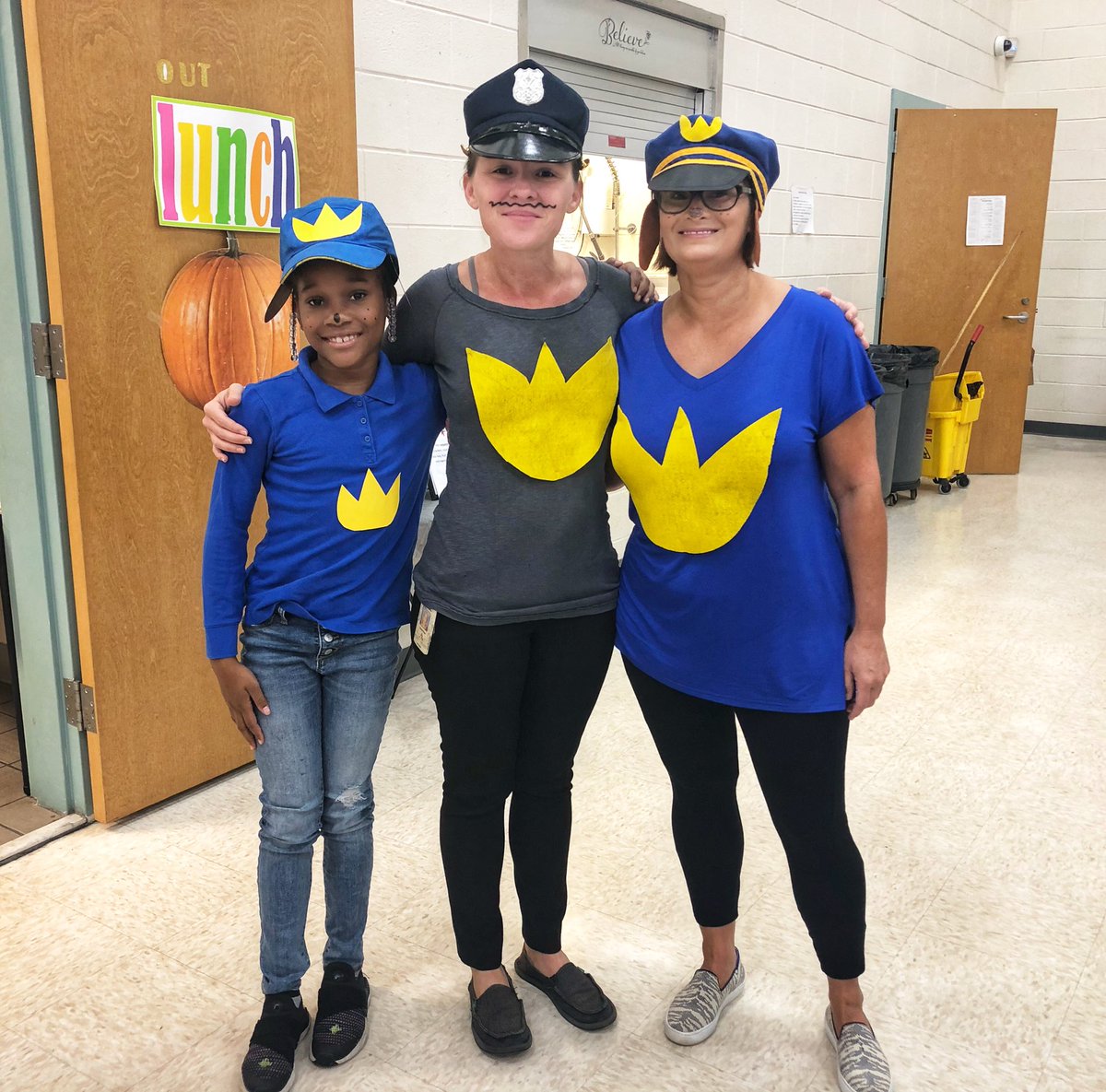 We had lots of fun today (and stayed out of trouble)being Dogman, Petey, &amp; the Chief! #nhcschat