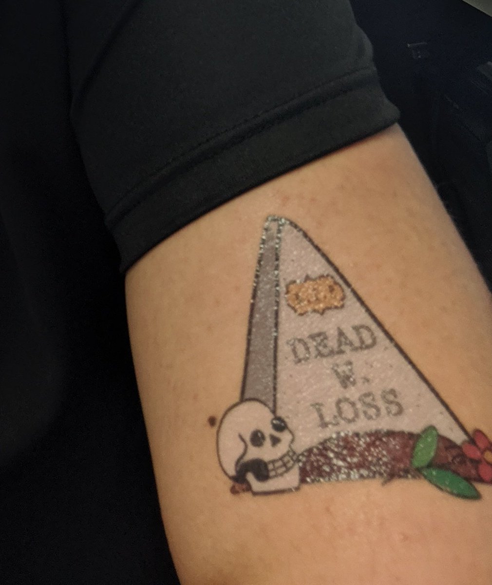 Happy Halloween! I came to environmental econ class with this temporary DWL tattoo. Thank u to my colleague, Natalia Boliari, for the tattoo.  #EconTwitter #marketfaikure #deadweightloss #teachecon #halloween2019